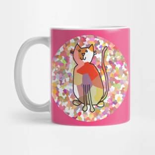 Cat on Roses Mug